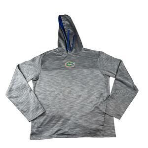 Florida Gators UF Sweatshirt Hoodie Pullover Logo Gray Pockets Men's‎ Large